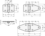 Pointed sheet metal hinge GN stainless steel