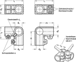 Hoekklemconnector GN 196-B20-B20-2-BL