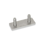 Threaded plate with external thread GN stainless steel