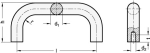 Bügelgriff antimikrobiell GN 426-AL-20-200-WSA weiß