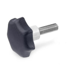 Star knob screw GN Stainless steel thermoplastic