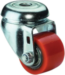 Swivel castor Polyurethane ball bearing Ø H 58 back hole orange, ST rim Load capacity kg