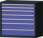 Drawer cabinet, full-extension runner HxWxD anthracite grey/dove blue NCS 7 drawers