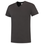 T-shirt slanke V-hals Maat donkergrijs, BW160 Tricorp Casual