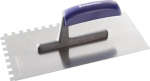 Smoothing trowel with beech wood handle LxWxS 230x130x0.7 mm, stainless steel Serration 8x8 stainless, Promat 816761