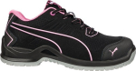 Women's safety shoe S1P microfibre/mesh black/pink, Puma Fuse TC Pink Wns Low