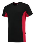 T-shirt met borstzak Maat zwart rood, BW190 Tricorp Werkkleding Tweekleurig