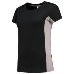 Ladies T-Shirt black grey, BW190 Tricorp Workwear Bicolour