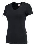 Ladies T-shirt V-neck slim fit navy blue, MG190 Tricorp Casual