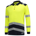 High visibility polo shirts long sleeve yellow ink blue, MG200 Tricorp Multinorm Bicolour Safety