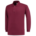 Sweatshirt with polo collar wine red, MG280 Tricorp Casual
