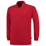 Sweatshirt Polokragen und Bund rot, MG280 Tricorp Casual