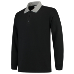 Polo sweatshirt with contrast collar black grey, MG280 Tricorp Casual
