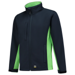Softshell jacket navy blue light green, MG340 Tricorp Bicolour Workwear