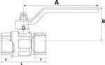 Ball valve basic version Hand lever IG/IG G