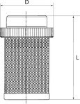 Saugkorb für Rückschlagv. G 1 1/2 Edelstahl 1.4301 / Kunststoff