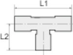 Indrukbare T-fitting draaibaar G a. Slang Ø ES 1.4404