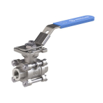 Roestvrijstalen kogelkraan, 3-delig Totale lengte volgens DIN 3202-M3 G