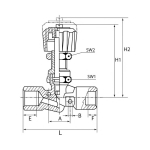 Nadelventil Messing vernickelt IG/AG G DN