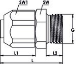 Einschraubverschraubung für PVC-Pneumatikschlauch G