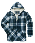 Thermal jacket blue/beige-checked 100 % PES Scheibler Vancouver