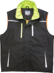 Herren Berufsweste schwarz/limette Terrax Workwear