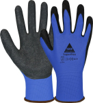 Assembly gloves, polyester latex partially coated, blue SuperFlex