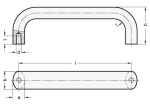 Angled bow handle GN 565-20-100-SMA antibacterial