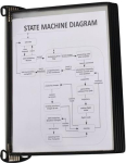 Wandhalter für Sichttafeln PP schwarz Neodym-Magnetfeld DIN A4