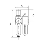 2-delige Futura onderhoudseenheid BG G - PC-container
