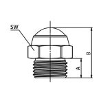 Silencer, flat SW stainless steel