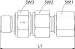 Non-return valve heavy-duty version pipe Ø PN max. Galvanised steel, flow thread ring