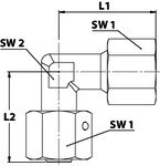 Elleboogkoppeling met schacht CF, compleet Gegalvaniseerd staal, huismerk