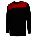 Sweatshirt tweekleurige kruisnaad Maat zwart rood, MG280 Tricorp Werkkleding