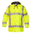 Rain jacket Uitdam yellow, 100% PES PU membrane, Simply No Sweat