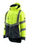 Hard shell jas Maat geel/zwart-blauw, PO210 Mascot Safe Supreme Harlow
