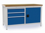 Werkbank 3 Schubladen und 1 Tür BxTxH 1500x750x859 Buce Muliplex