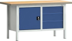 Werkbank 3 Schubladen 1 Tür BxTxH 1500x700x840 Buche Multiplex KLW Lutz PW 700