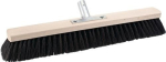 Hall broom Horsehair, with metal handle holder flat wood