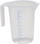 Messkanne offenem Griff ml, PP transparent, DxH Hünersdorff