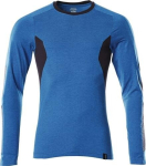 Men's T-shirt, long sleeve azure/black-blue, MG195 Mascot Accelerate