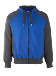Sweater met capuchon Maat korenblauw/zwartblauw, MG340 Mascotte Uniek Wiesbaden