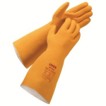 Handschoenen, nitril chemische bescherming Maat L=400 oranje Uvex NK4022