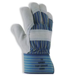 Handschuhe, Rindsplatleder grau/blau uvex top grade 8300
