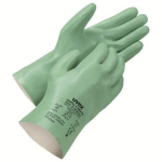 Handschoenen, nitril chemische bescherming Maat L=270 lichtgroen Uvex rubiflex S NB27S