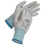 Gloves, HPE/PU light cut-resistant blue Uvex unidur 6649