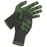 Handschoenen, HPE noppen Maat snijbestendig niveau 3 groen/grijs Uvex C300 droog bamboeTwinflex