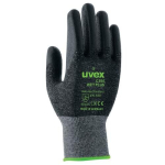 Gloves, HPE cut-resistant level Uvex anthracite C300 wet plus bambooTwinflex