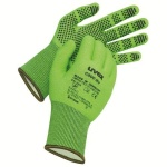 Gloves, HPE studdedcut-resistant level 5 green/grey Uvex C500 dry bamboo Twinflex