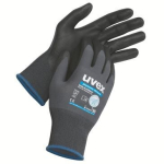 Handschoenen, Aqua Polymeer Maat gedeeltelijk grijs/zwart gecoat Uvex phynomic allround